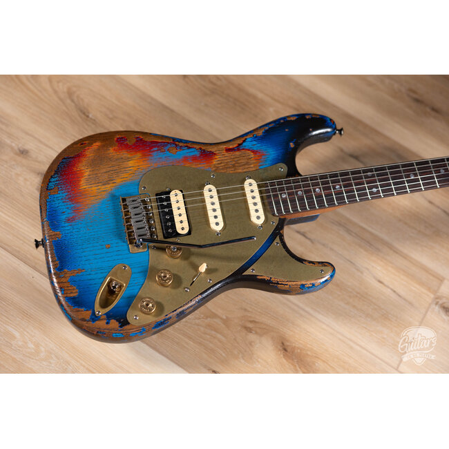 Paoletti Alfa Loft HSS Ebony Fretboard “Stratospheric” S-Style – Heavy Deep Blue