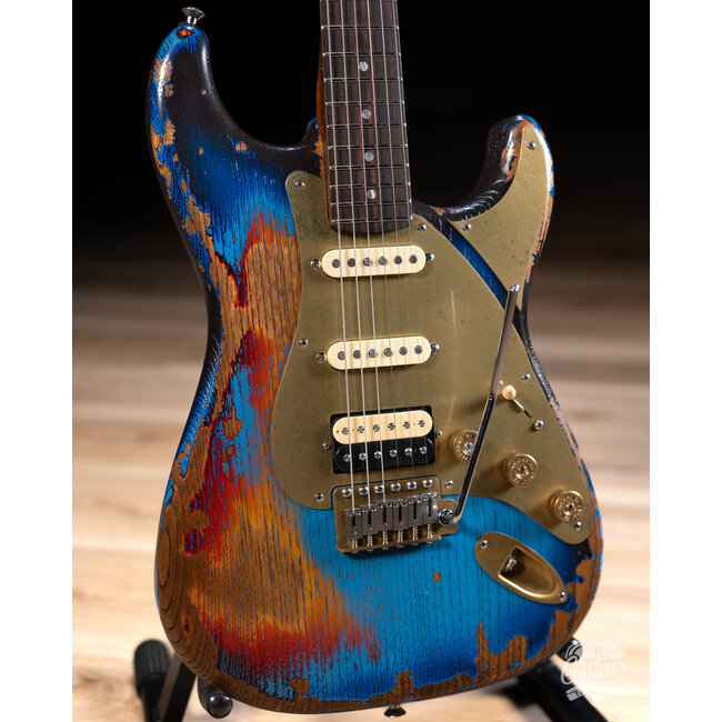 Paoletti Alfa Loft HSS Ebony Fretboard “Stratospheric” S-Style – Heavy Deep Blue