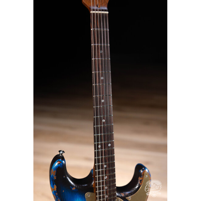Paoletti Alfa Loft HSS Ebony Fretboard “Stratospheric” S-Style – Heavy Deep Blue