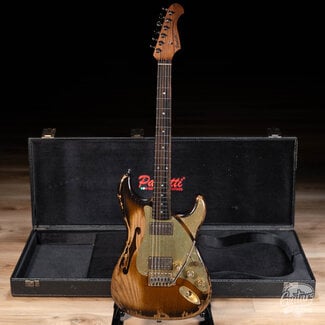 Paoletti Paoletti Alfa Lounge HH “Stratospheric” Thinline S-Style – Tobacco Burst