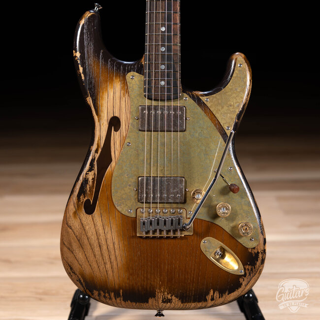 Paoletti Alfa Lounge HH “Stratospheric” Thinline S-Style – Tobacco Burst