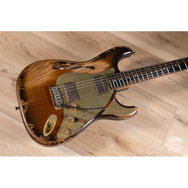 Paoletti Alfa Lounge HH “Stratospheric” Thinline S-Style – Tobacco Burst