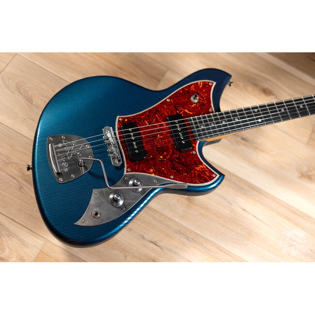 Novo Custom Serus J Guitar w/ Fralin P-90s & Ebony FB – Lake Como Blue