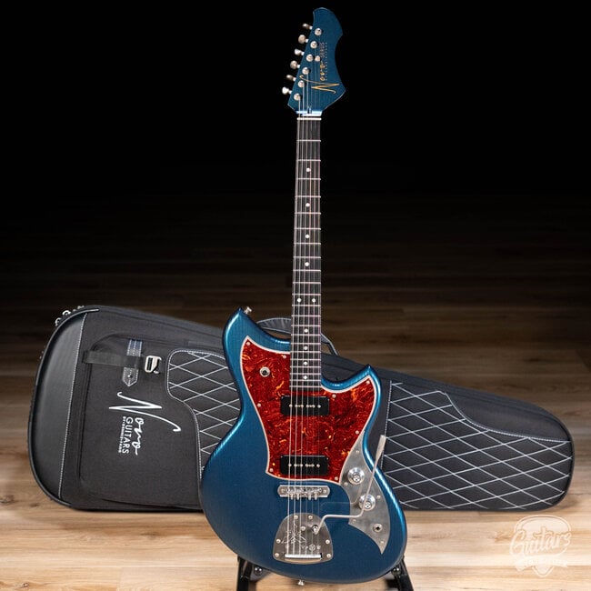 Novo Custom Serus J Guitar w/ Fralin P-90s & Ebony FB – Lake Como Blue