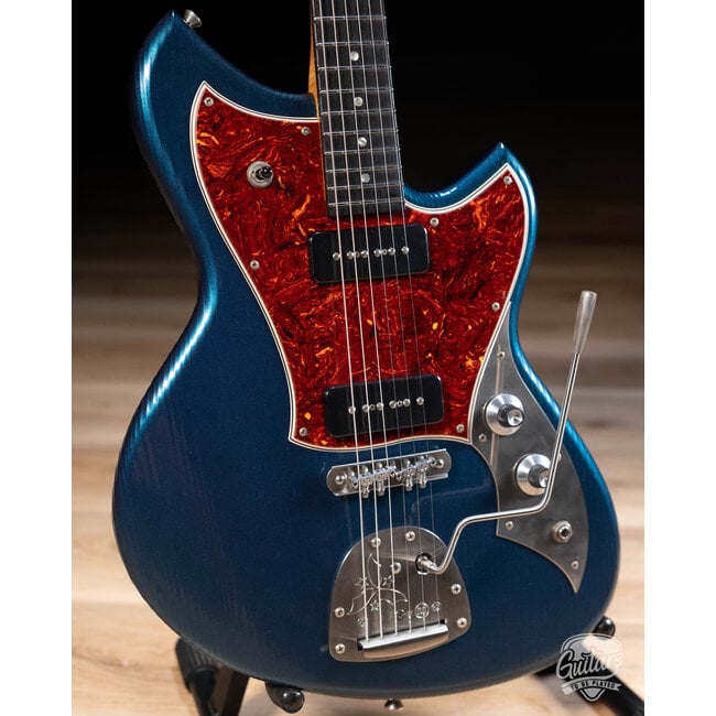 Novo Custom Serus J Guitar w/ Fralin P-90s & Ebony FB – Lake Como Blue