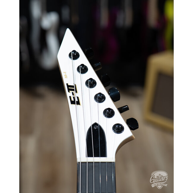 ESP E-II M-I NT Neck Thru Fishman Guitar w/ Case – Snow White (B-stock)