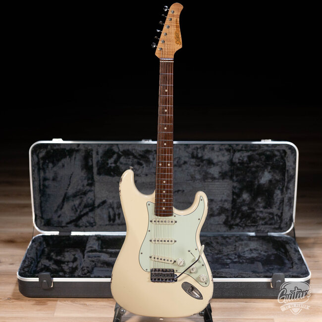 Xotic XSC-1 Alder S-Style w/ Flame Maple and Rosewood – Vintage White