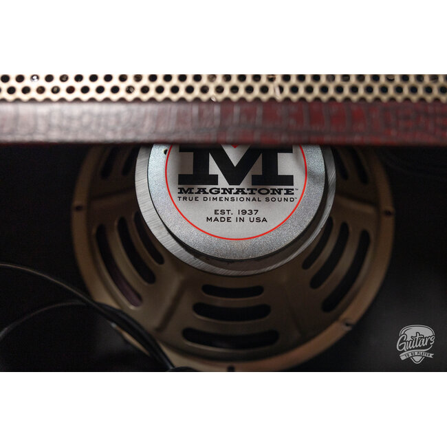 Magnatone Varsity Reverb Point-To-Point 15W 1x12” Combo Amp – Cathedral Burgundy