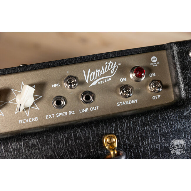 Magnatone Varsity Reverb 15W 1x12” Point-To-Point Collection – Cathedral Black
