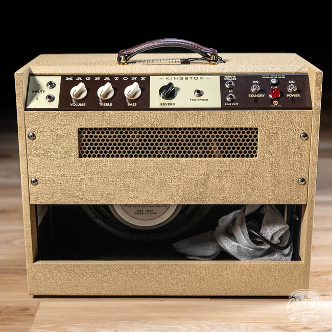 Magnatone Kingston 12W 1x12” Combo Amp w/ Reverb – Blonde w/ Oxblood