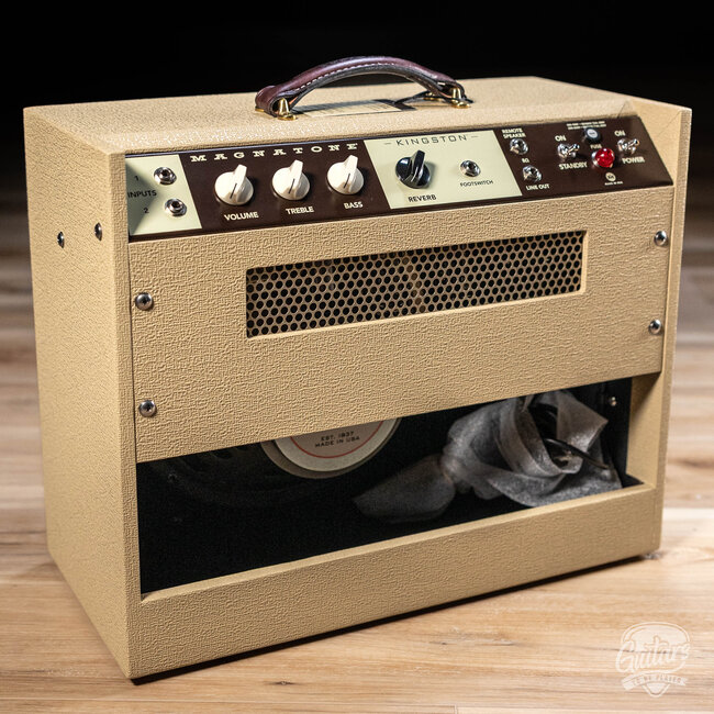 Magnatone Kingston 12W 1x12” Combo Amp w/ Reverb – Blonde w/ Oxblood