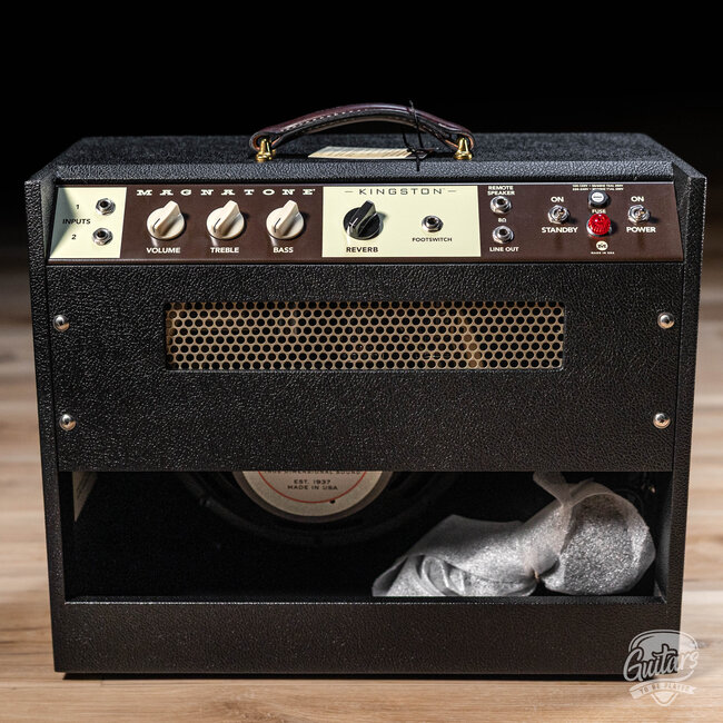 Magnatone Kingston 12W 1x12” Combo Amp w/ Reverb – Black w/ Brown Grill