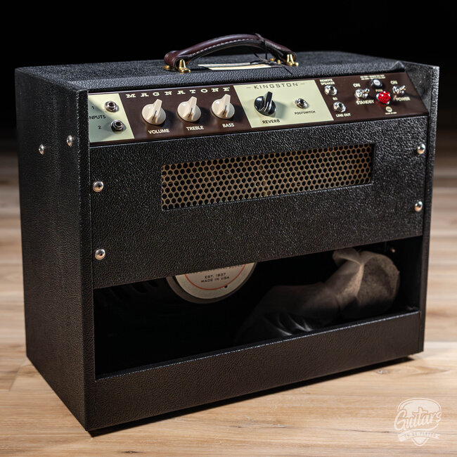 Magnatone Kingston 12W 1x12” Combo Amp w/ Reverb – Black w/ Brown Grill