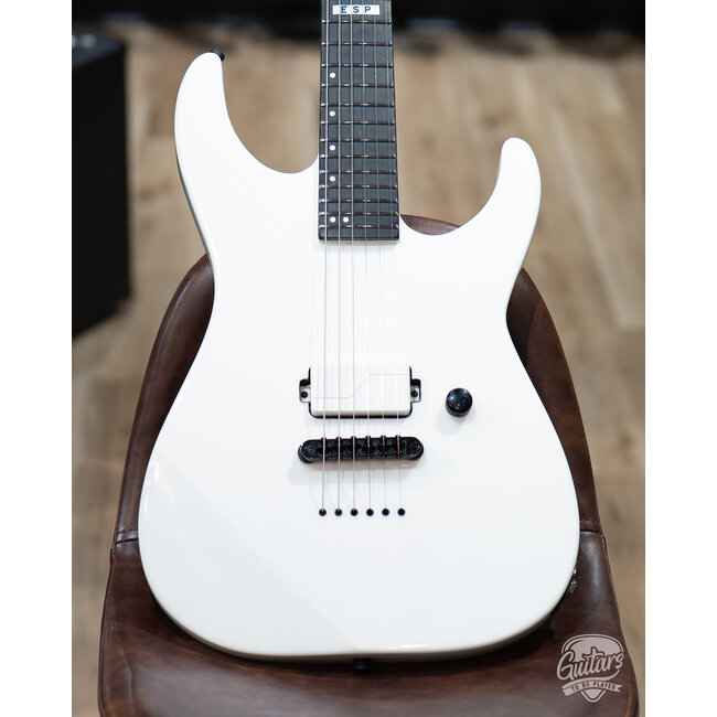 ESP E-II M-I NT Neck Thru Fishman Guitar w/ Case – Snow White (B-stock)
