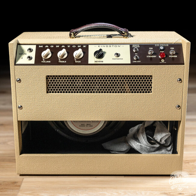 Magnatone Kingston 12W 1x12” Combo Amp w/ Reverb – Blonde w/ Oxblood