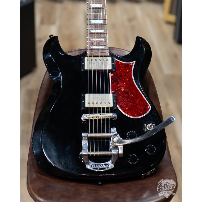 2015 Fano Alt De Facto ML6 Bigsby Guitar w/ Case – Bull Black