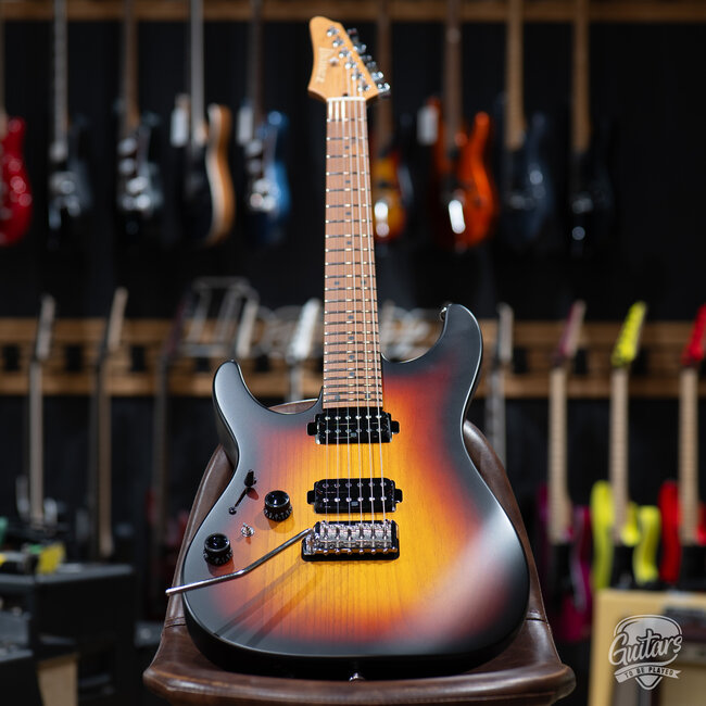 Ibanez AZ2402L Prestige HH Left-Handed w/ Case – Tri-Fade Burst Flat (B-stock)