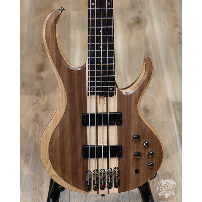Used Ibanez BTB745-NTL 5 String Bass Guitar w/ Bag – Natural Low Gloss