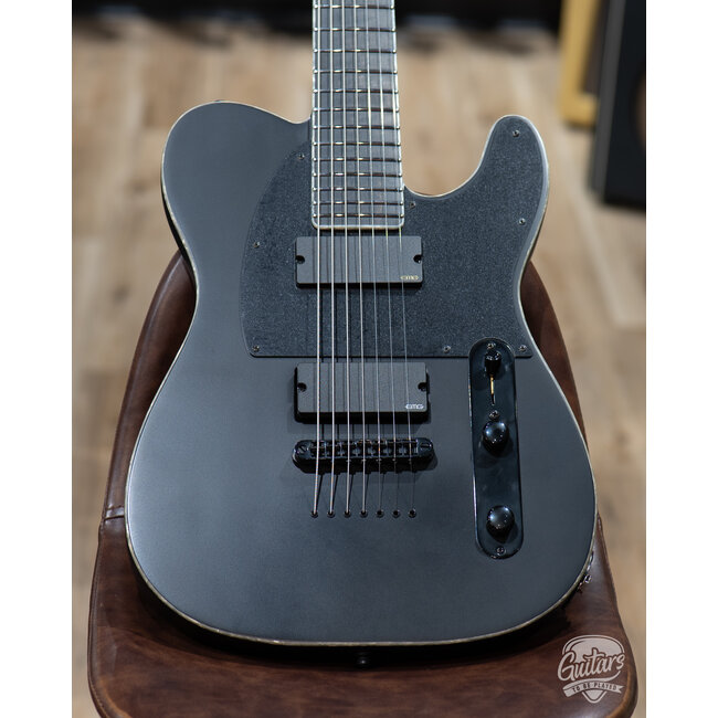 2025 ESP E-II T-B7 Baritone 7-String EMG Guitar w/ Case – Black Satin