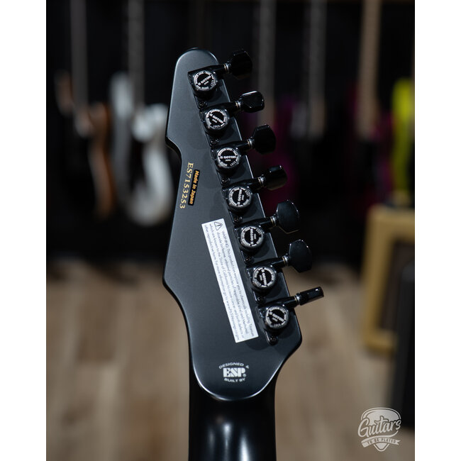 2025 ESP E-II T-B7 Baritone 7-String EMG Guitar w/ Case – Black Satin