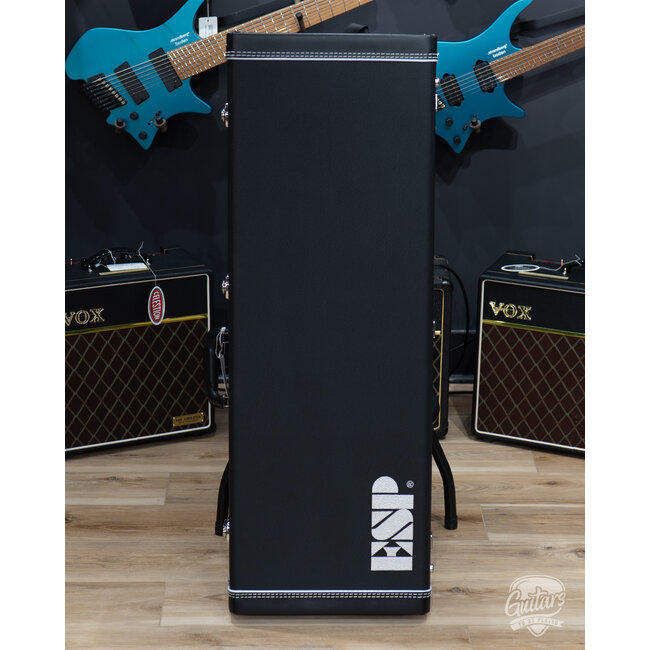 2025 ESP E-II T-B7 Baritone 7-String EMG Guitar w/ Case – Black Satin