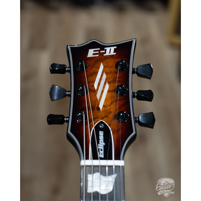 ESP E-II Eclipse Fishman Fluence Guitar w/ Case – Tiger Eye Sunburst (B-stock)