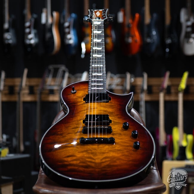 ESP E-II Eclipse Fishman Fluence Guitar w/ Case – Tiger Eye Sunburst (B-stock)