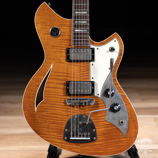 Novo Dealer Limited Miris JHH Maple Top Semi-Hollow Guitar – Amber