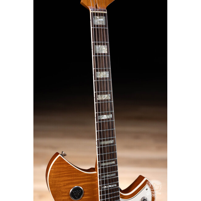 Novo Dealer Limited Miris JHH Maple Top Semi-Hollow Guitar – Amber