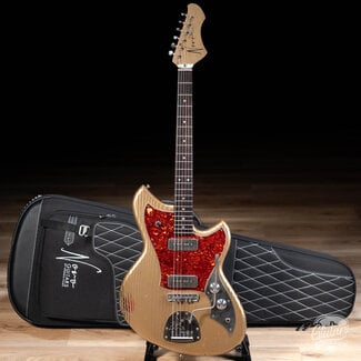 Novo Novo Dealer Limited Nucleus Serus J Guitar –Shoreline Gold over ‘64 3-Tone Burst