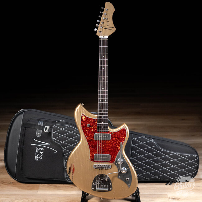 Novo Dealer Limited Nucleus Serus J Guitar –Shoreline Gold over ‘64 3-Tone Burst