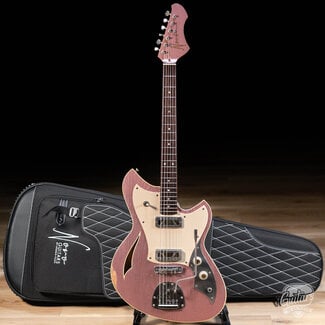 Novo Novo Custom Miris J Semi-Hollow w/ Lollar Gold Foils – Heather Mist