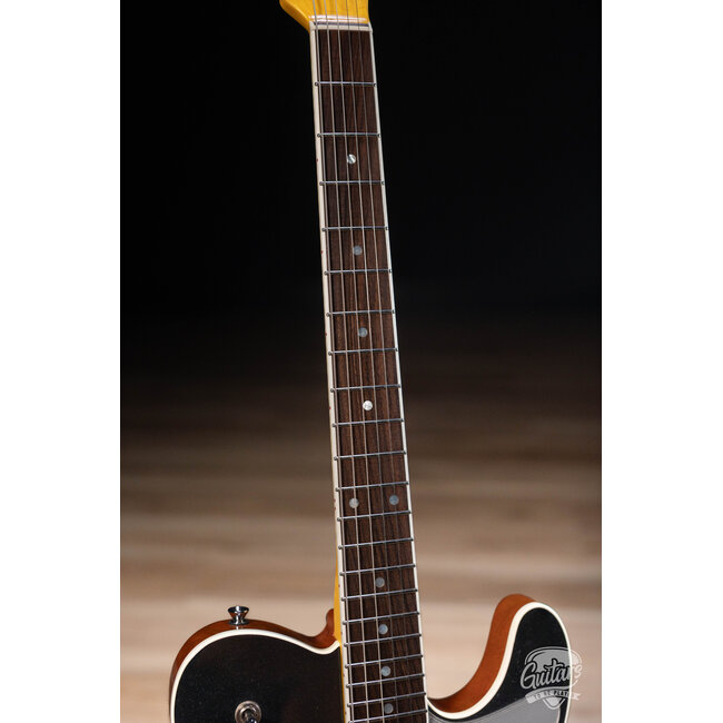 Elliott Raven Standard Spruce Top Semi-Hollow Guitar – Black Sparkle