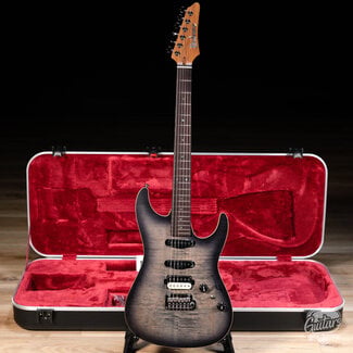 Ibanez Guitars Ibanez TQM2 Tom Quayle Signature Guitar w/ Case – Charcoal Black Burst Flat