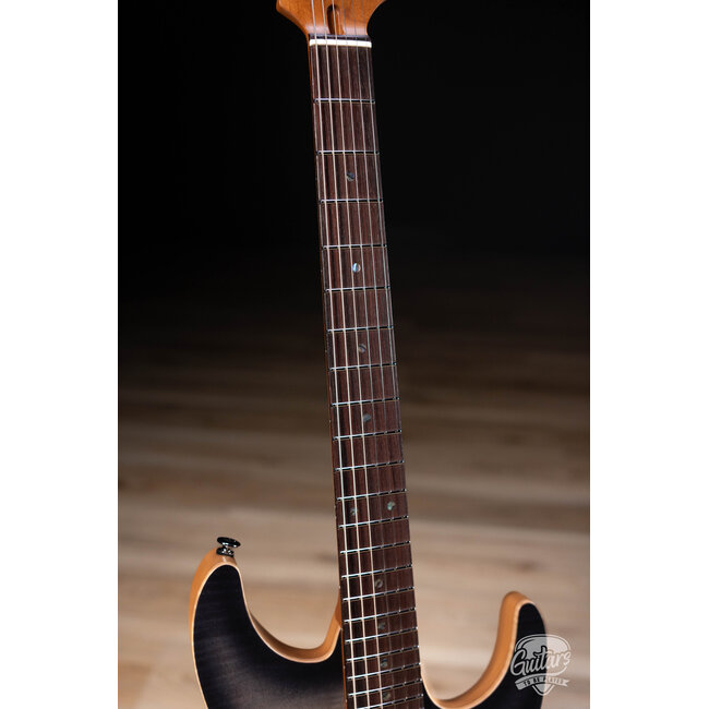 Ibanez TQM2 Tom Quayle Signature Guitar w/ Case – Charcoal Black Burst Flat