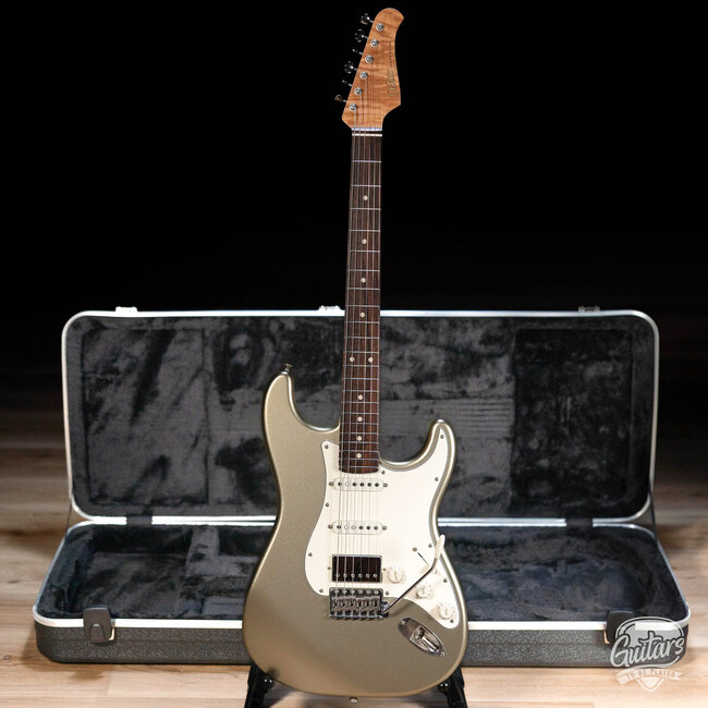 Xotic XSC-2 Alder HSS S-Style w/ Flame Maple & Rosewood –Champagne Gold Metallic