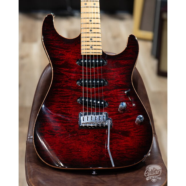 2013 Suhr Standard Alder Roasted Maple Guitar w/ Case - Crimson Red Burst