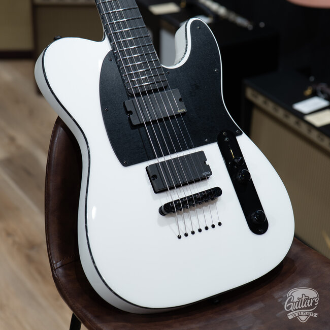 ESP E-II T-B7 Baritone 7-String EMG Guitar w/ Case – Snow White (B-stock)