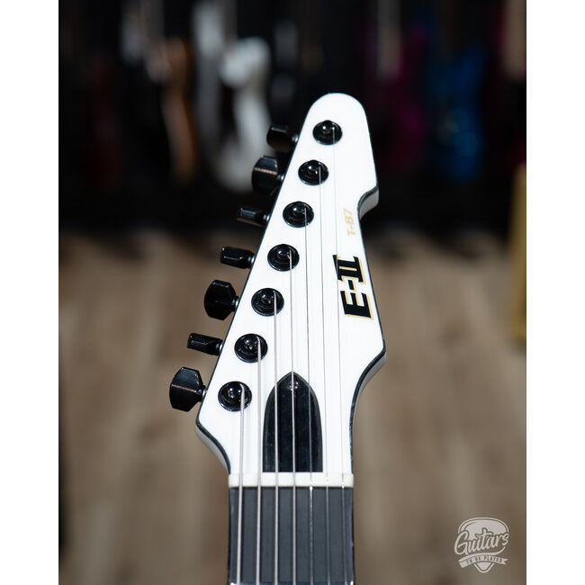 ESP E-II T-B7 Baritone 7-String EMG Guitar w/ Case – Snow White (B-stock)