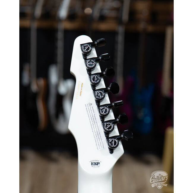 ESP E-II T-B7 Baritone 7-String EMG Guitar w/ Case – Snow White (B-stock)