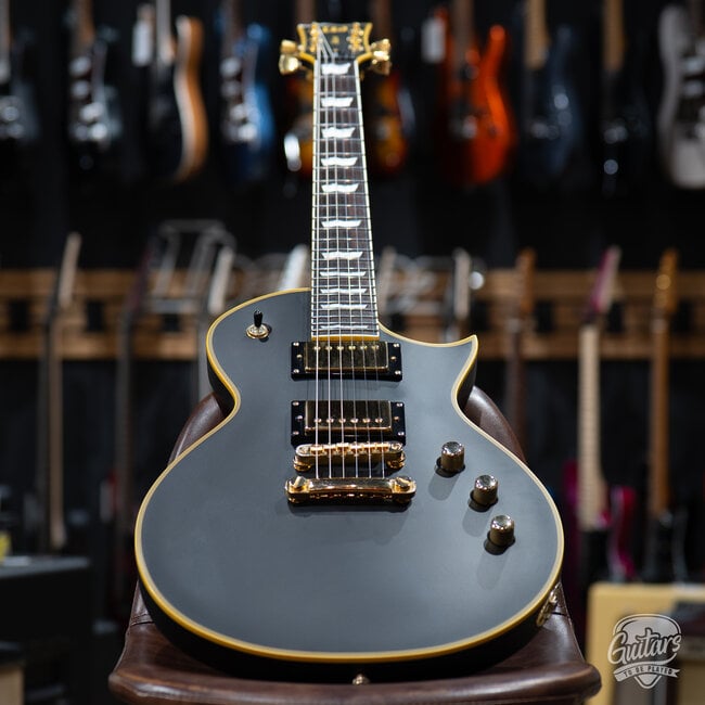 2021 ESP LTD EC-1000 Seymour Duncan Guitar w/ Case – Vintage Black