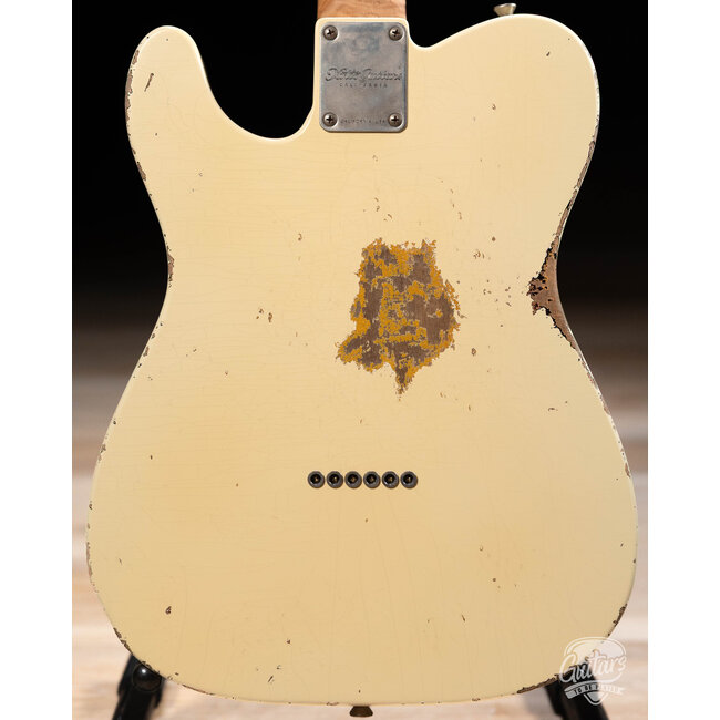 Xotic XTC-1 Alder T-Style w/ Roasted Flame Maple Neck – Vintage White over 3TSB