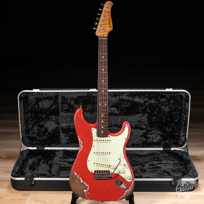 Xotic XSC-1 Alder S-Style w/ Flame Maple Neck & Rosewood – Fiesta Red