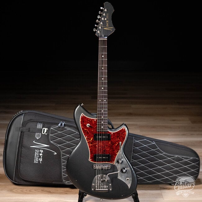 Novo Nucleus Serus J Guitar w/ Lollar P-90s – Charcoal Frost