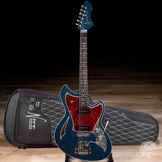 Novo Novo Custom Miris J Semi-Hollow w/ Fralin P-90s & Ebony FB – Lake Como Blue