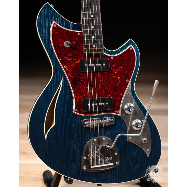 Novo Custom Miris J Semi-Hollow w/ Fralin P-90s & Ebony FB – Lake Como Blue