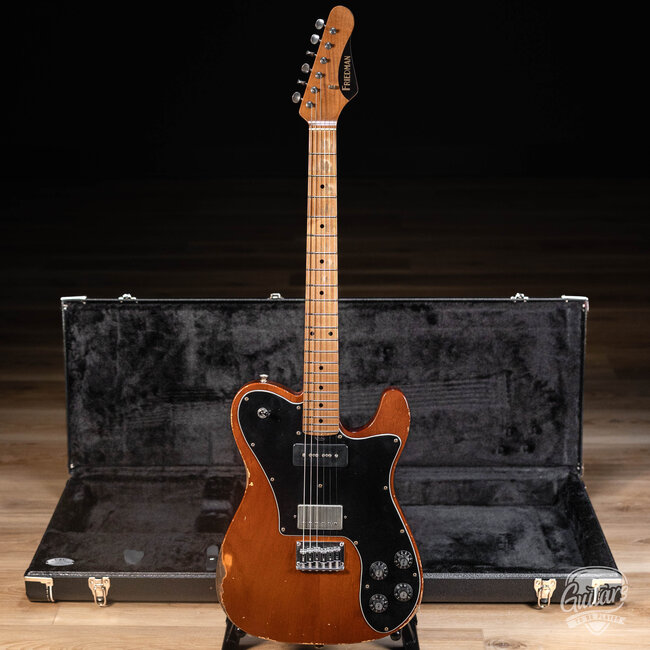 Friedman Vintage T Alder P-90/Humbucker Guitar w/ Maple Neck – Walnut Brown