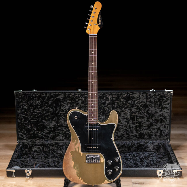 Friedman Vintage T Alder P-90 Guitar w/ Rosewood – Gold Metallic