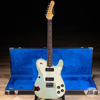 Friedman Friedman Vintage T Alder P-90 Guitar w/ Rosewood – Daphne Blue over 3-Tone Burst