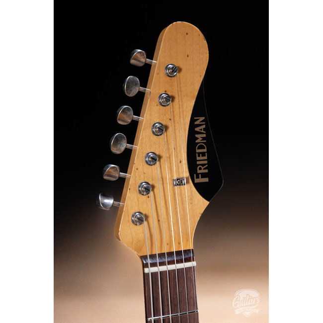 Friedman Vintage T Alder P-90 Guitar w/ Rosewood – Daphne Blue over 3-Tone Burst